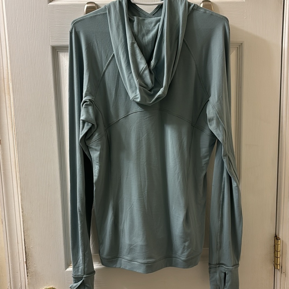 Lululemon long sleeve tight fit hooded top size 10